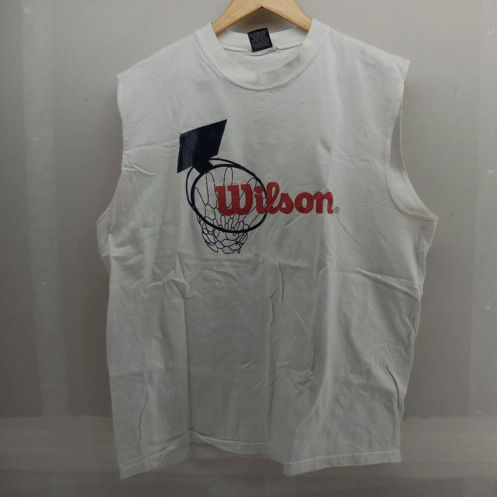Vintage Wilson Sports Muscle Shirt Basketball Hoop Mens XL EUC 80s-90s